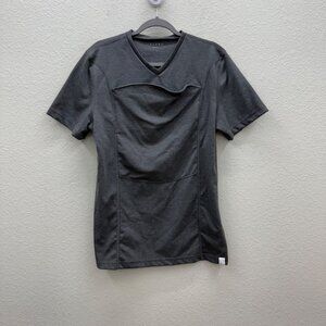 Lalabu Soothe Dad Baby Wearing Carrier Kangaroo Pouch Grey T Shirt Mens sz Large